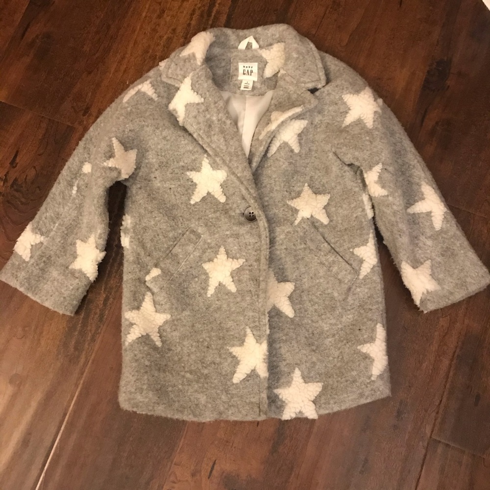 Baby Gap grey star coat size 3
